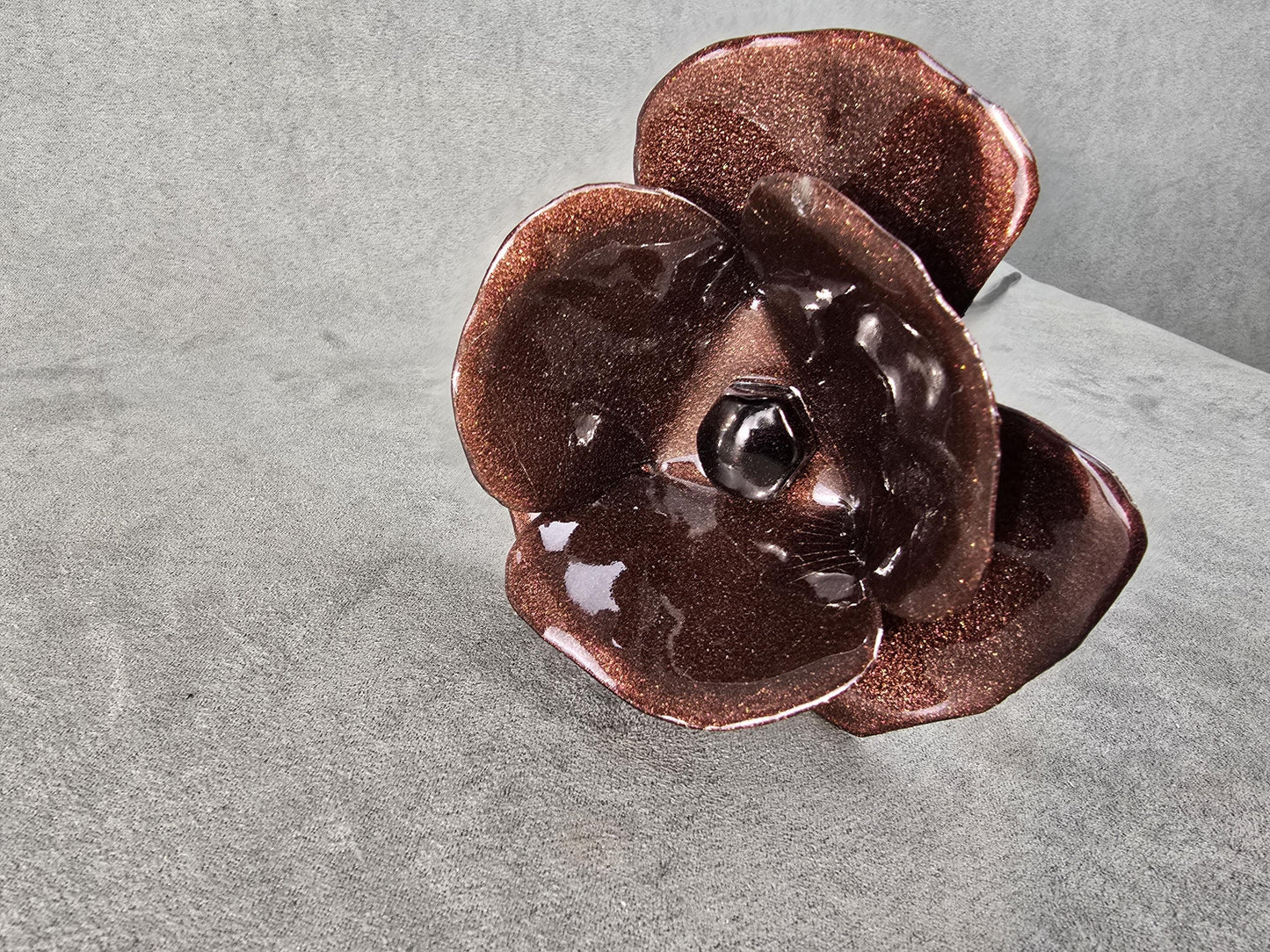 Copper Blaze - Metal Steel Poppy Flower Garden Remembrance  Anniversary Handcrafted Gift