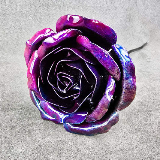 Nebula Metal Steel Rose: Handcrafted Garden Remembrance - Forever Flower