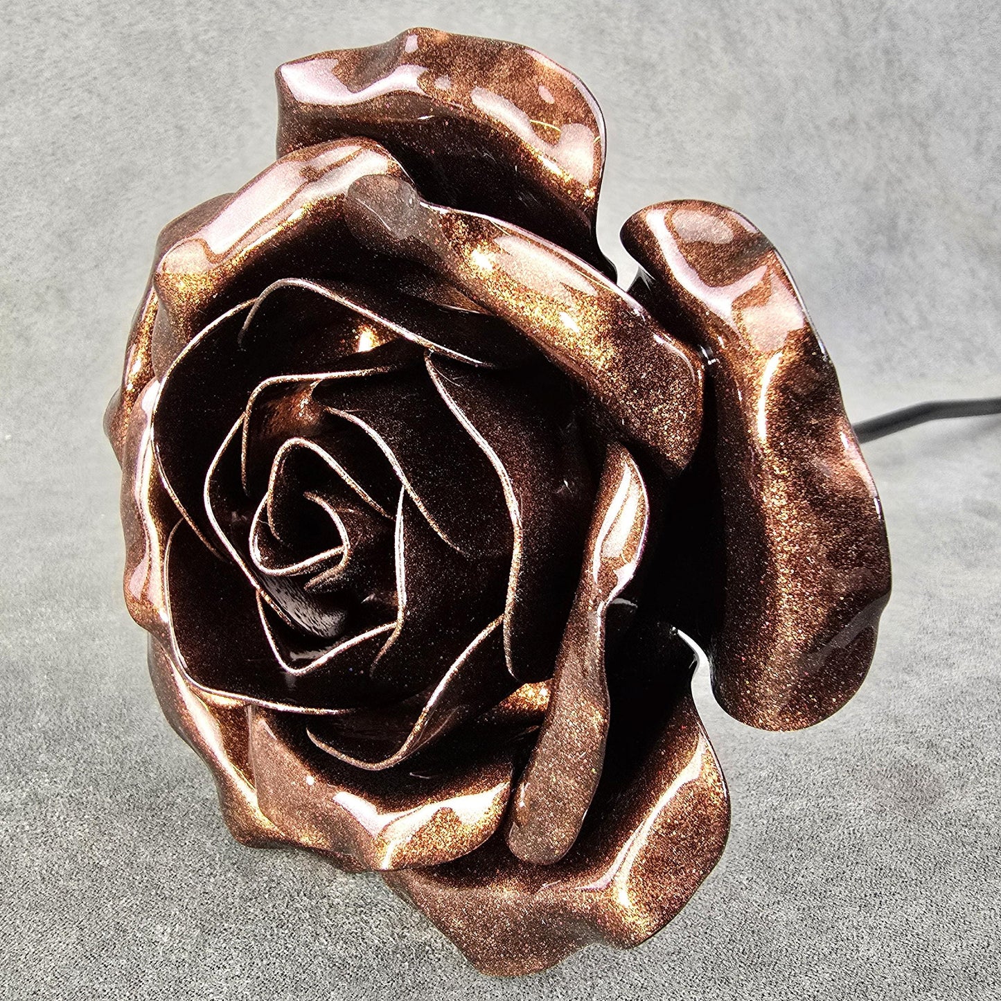 Copper Bronze - 7th 8th Copper, Bronze Wedding Anniversary Rose, Steel Remembrance Handcrafted Gift
