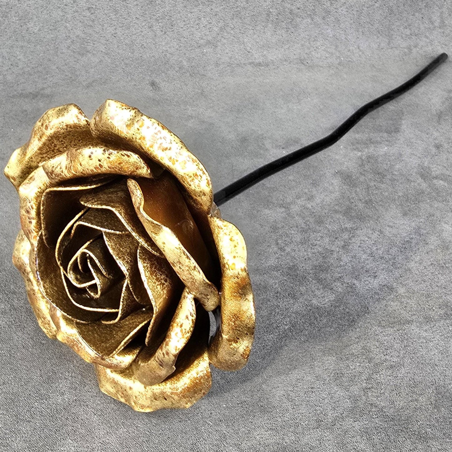 Golden Glow - 50th Golden Wedding Anniversary Rose, Steel Garden Remembrance Handcrafted Gift