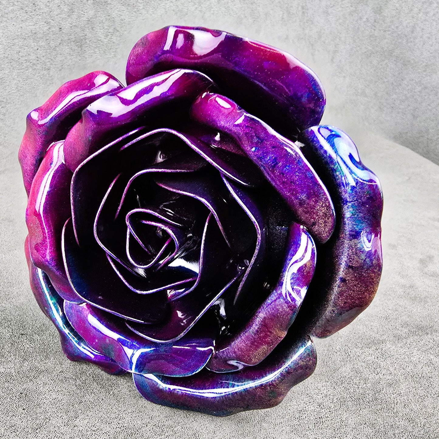 Nebula Metal Steel Rose: Handcrafted Garden Remembrance - Forever Flower